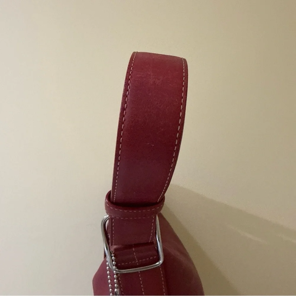 COACH SohoVintage Rusty Red Leather Hobo Crossbody classic Coach bucket Handbag